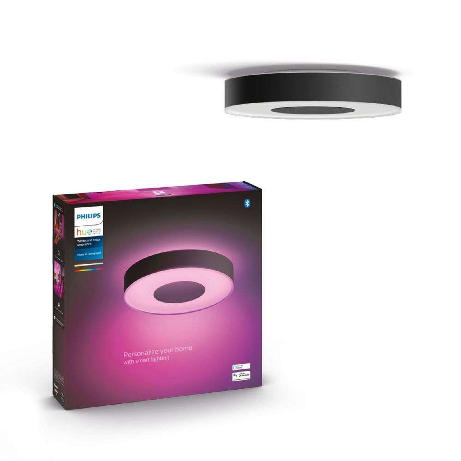 Infuse M Hue Plafonieră White&Color Amb. Black - Philips Hue