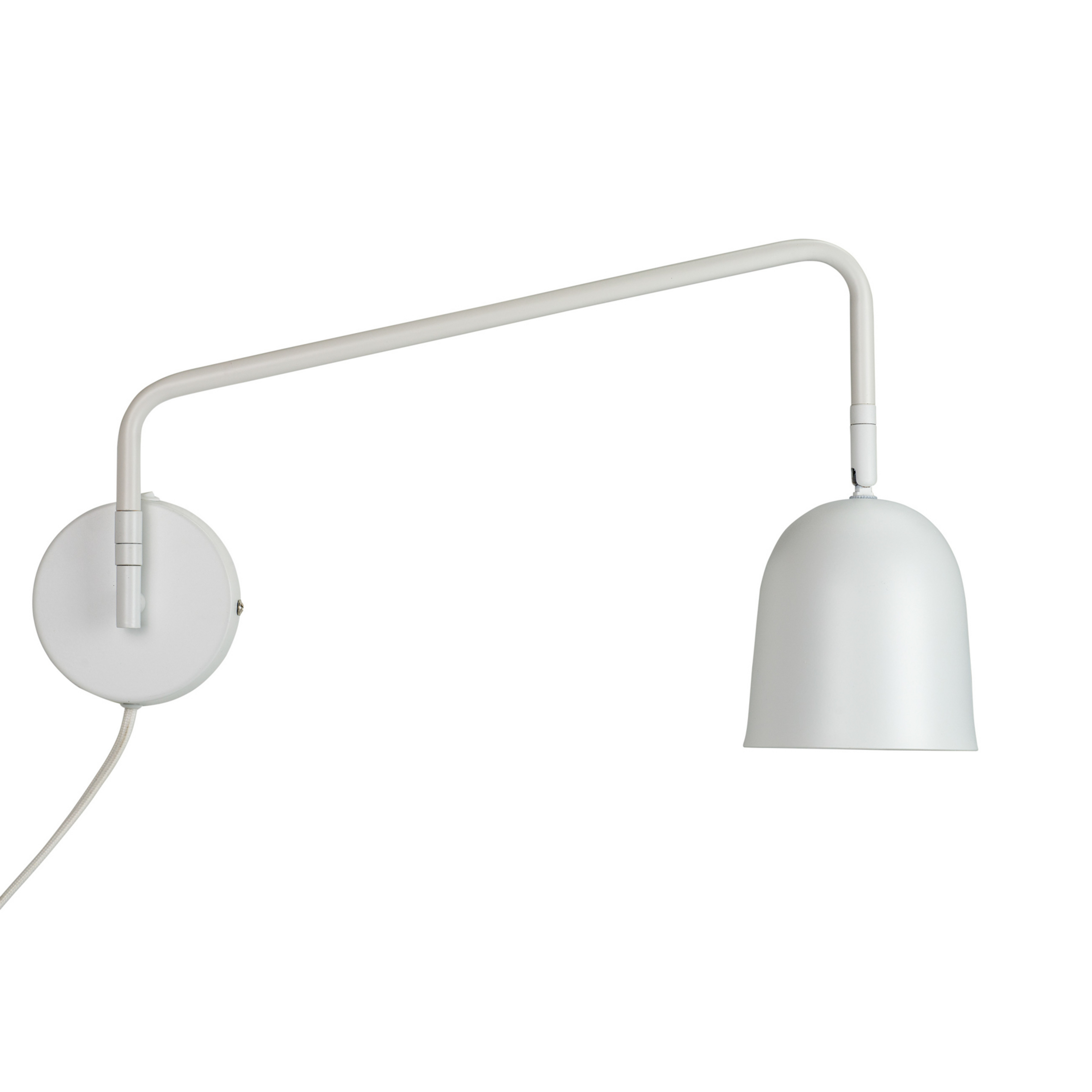 Dyberg Larsen стенна лампа Манчестър, бяла, проекция 45 cm