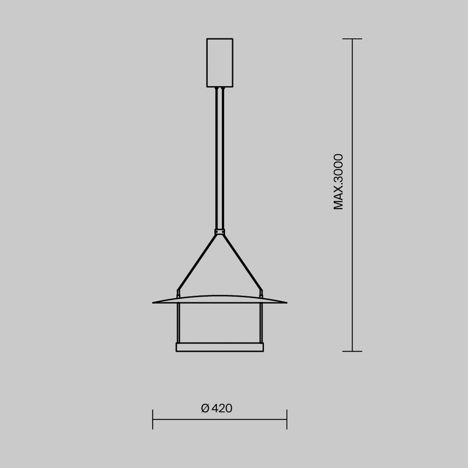 Lampa wisząca LED Maytoni Ambience, Ø 42 cm, czarny / biały