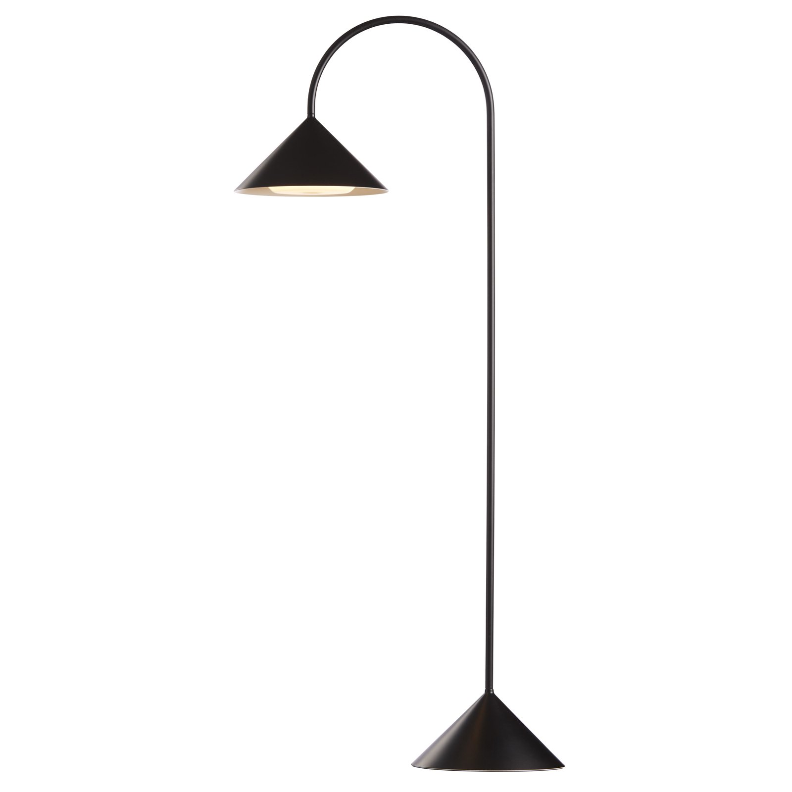 FRANDSEN LED floor lamp Grasp, black, height 72 cm, metal