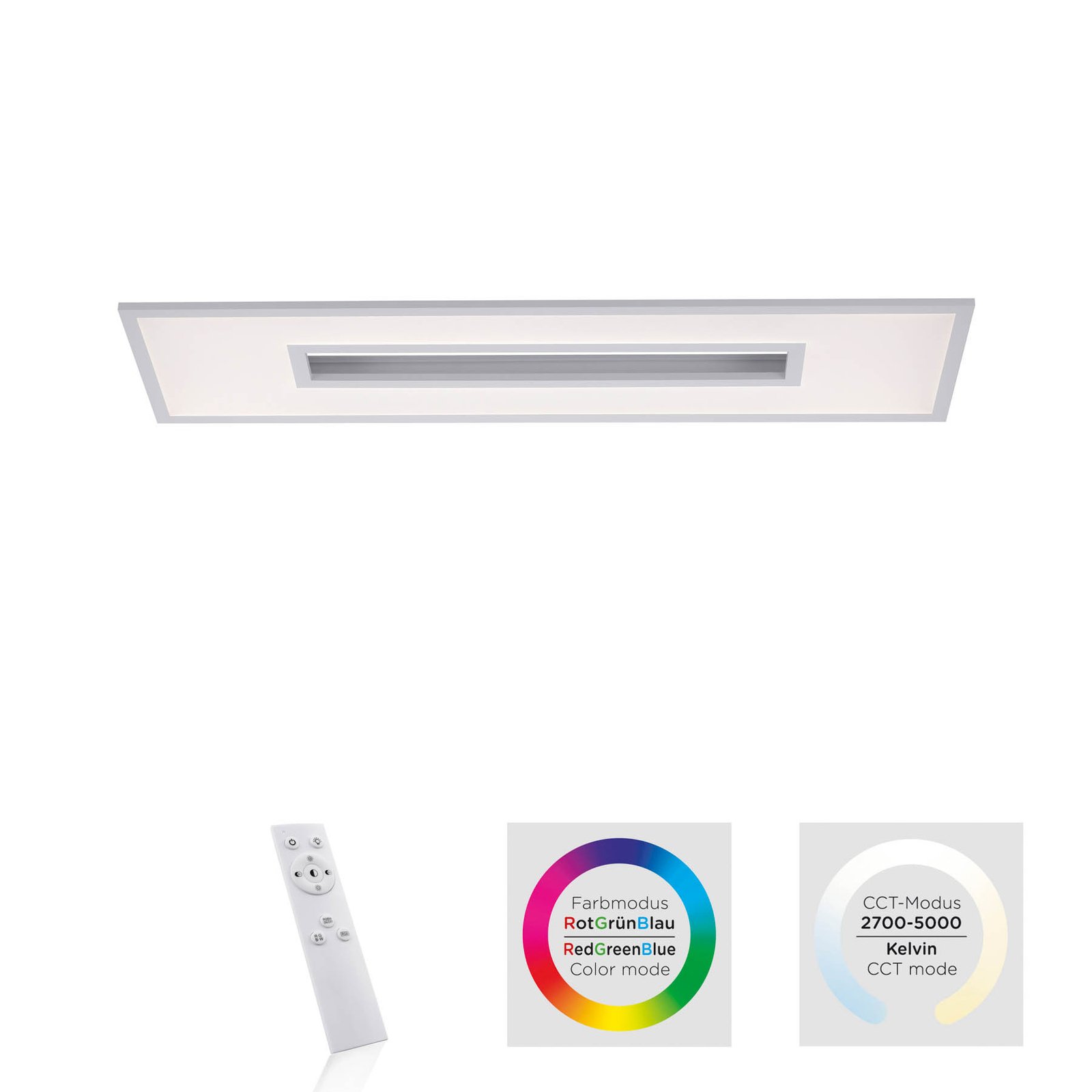 Recess LED ceiling light rectangular RGBW dimmable