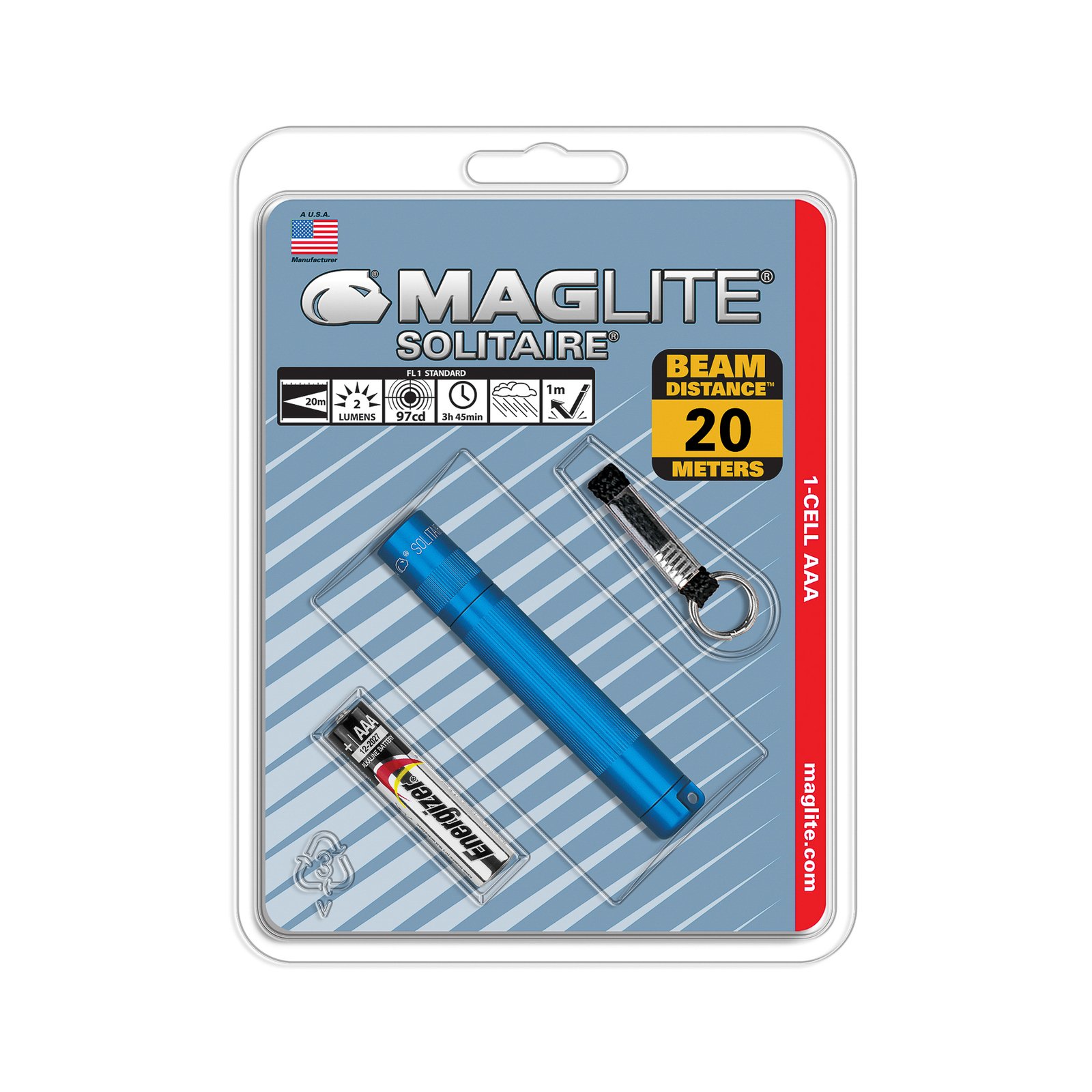 Maglite Xenon-lommelykt Solitaire 1-celle AAA blå