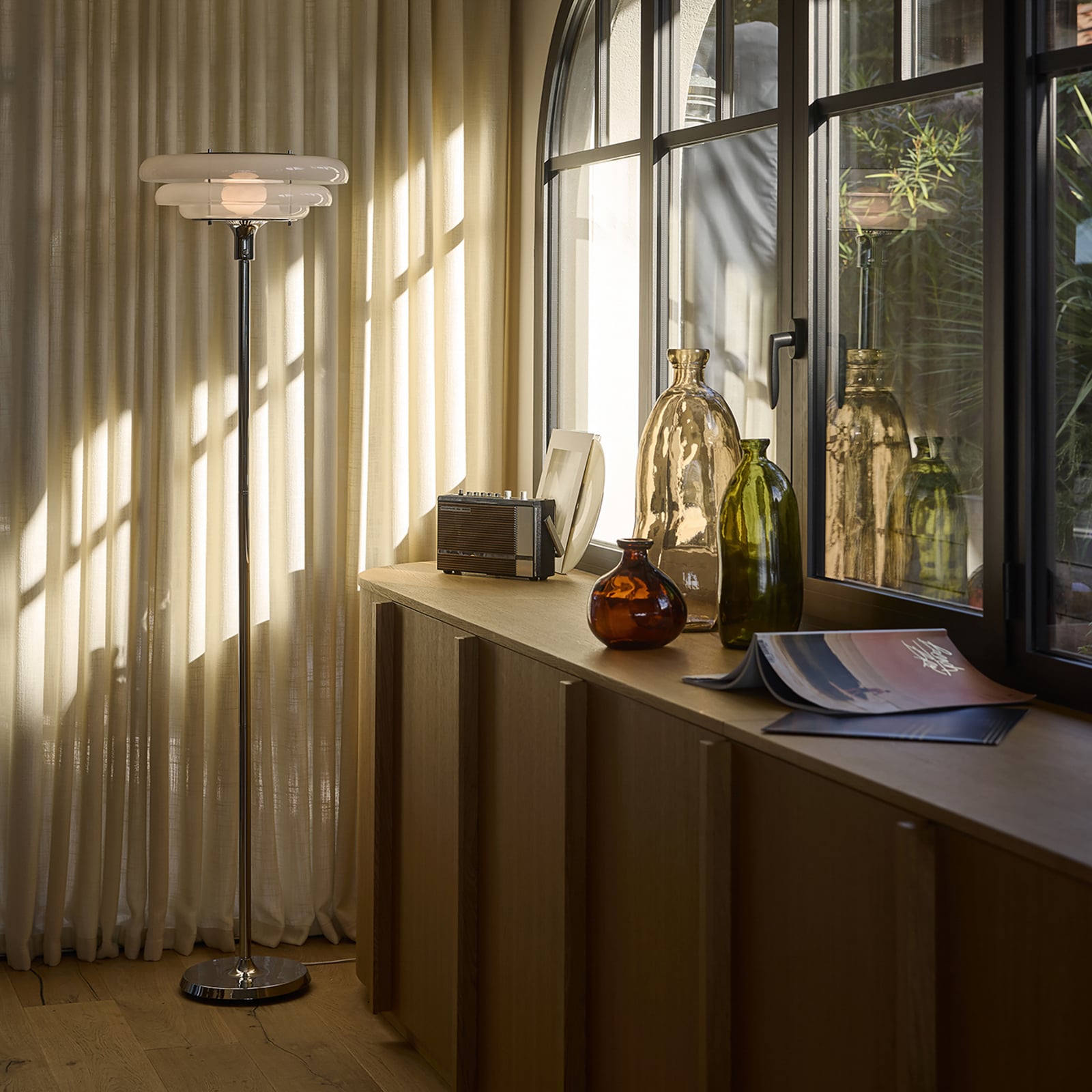 MARKET SET Lattiavalaisin Sunset, sumunvalkoinen, lasi, E27