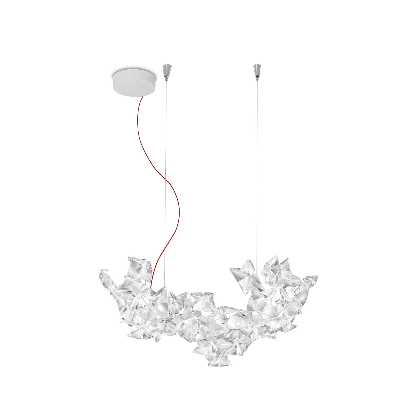 Slamp Hanami Suspension Hanging Light, red cable