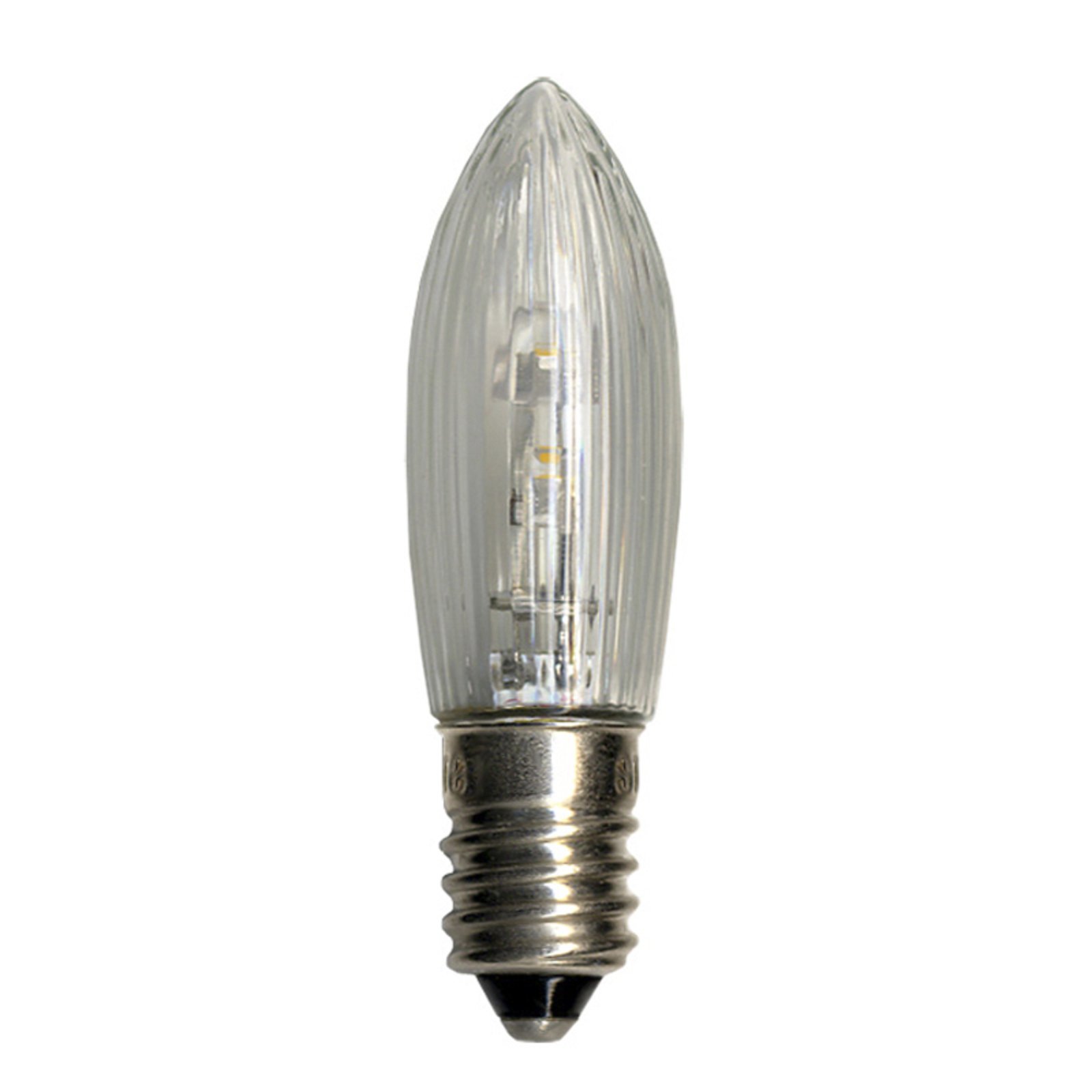 E10 0,2W 10-55V LED 3er stearinljusliknande lampor