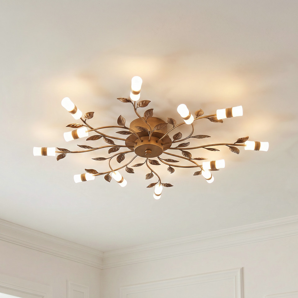 Lindby Bentas Plafond, brons / antikmässing från Lindby