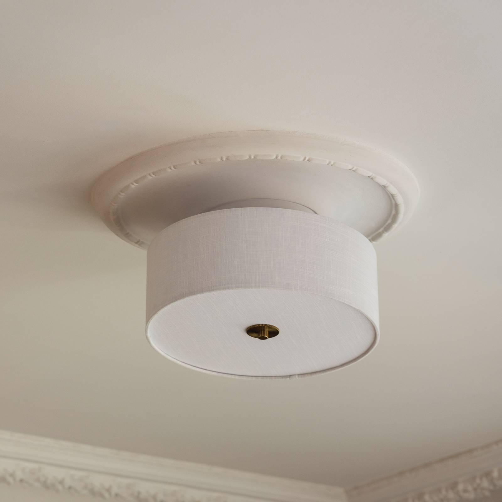 Lampa sufitowa Globen Lighting Noah, średnica 35 cm, biała
