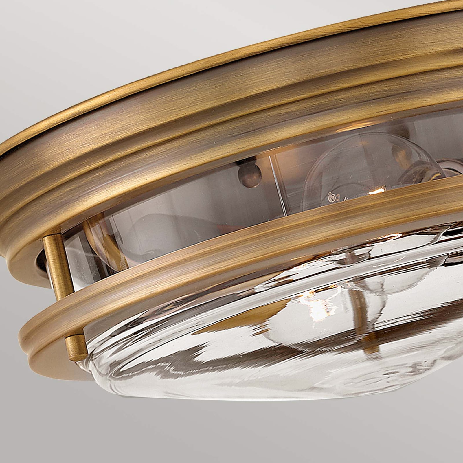 Hadrian udendørs loftlampe, bronze/klar, 31 cm, IP44 – Quintiesse