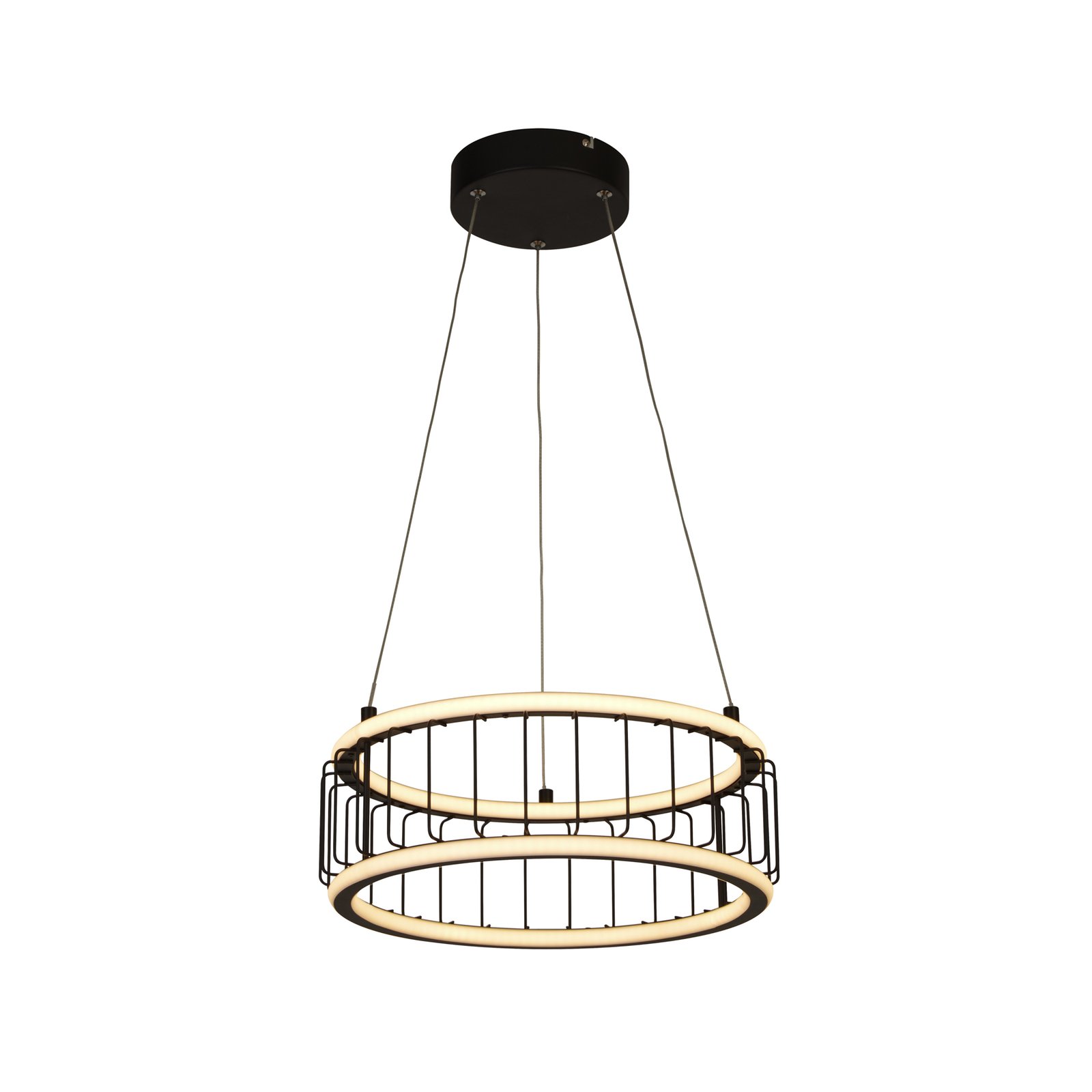 Cage LED pendant light, round