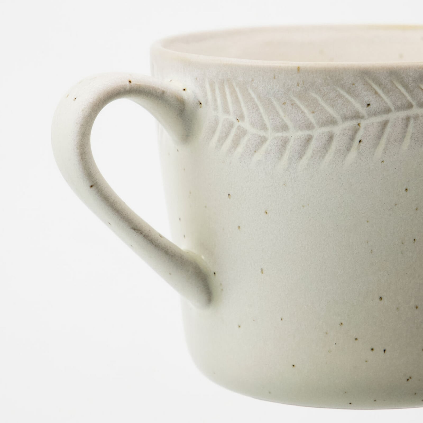Serve Tasse, lot de 4, grès, crème - House Doctor