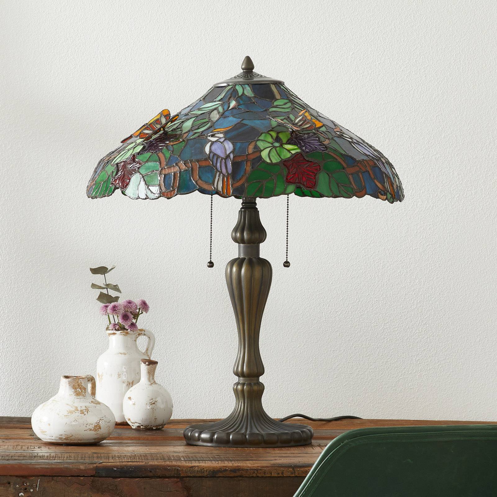 Clayre&Eef Mistrná stolní lampa Australia, Tiffany styl