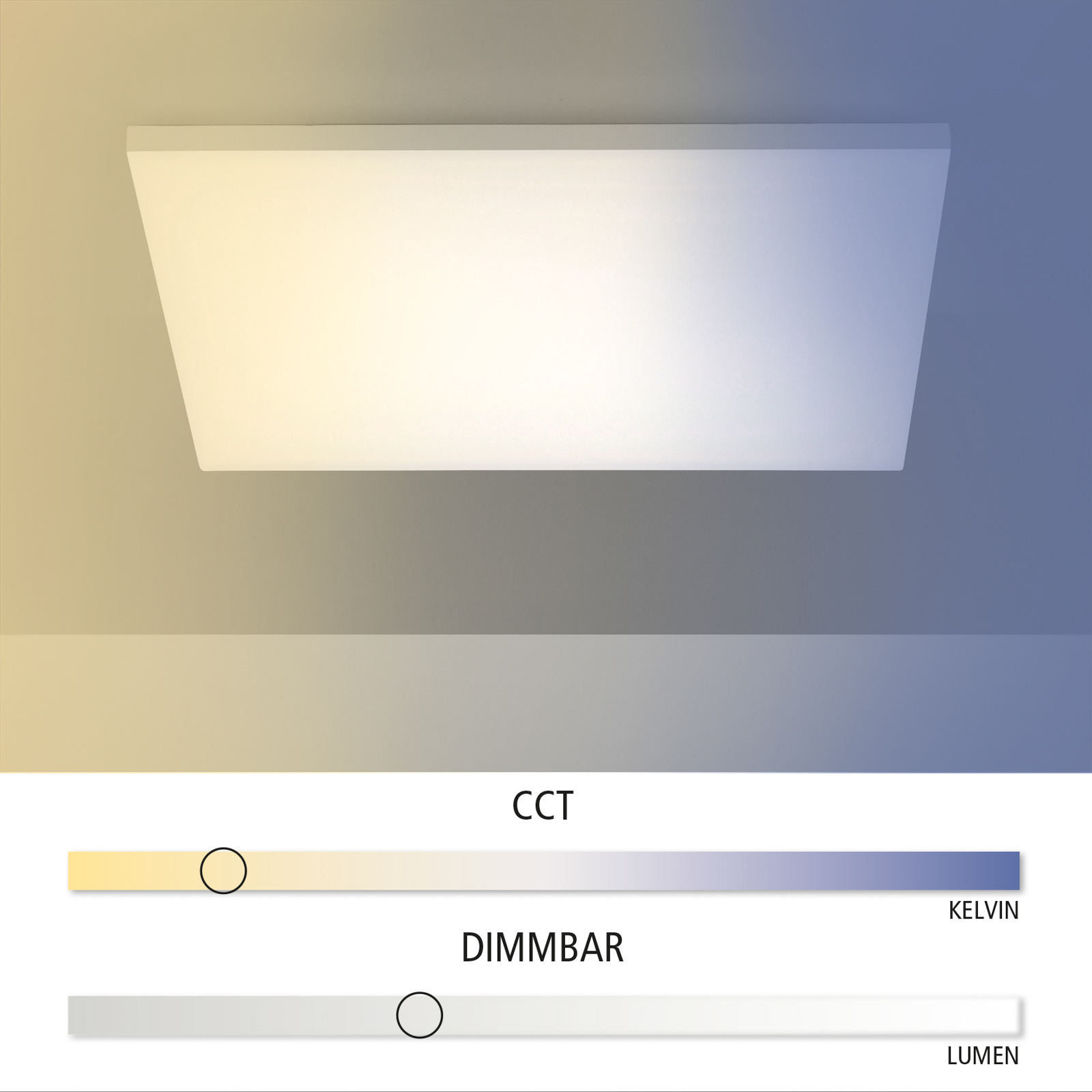 LED-taklampa Canvas justerbar vitfärg, 60 cm