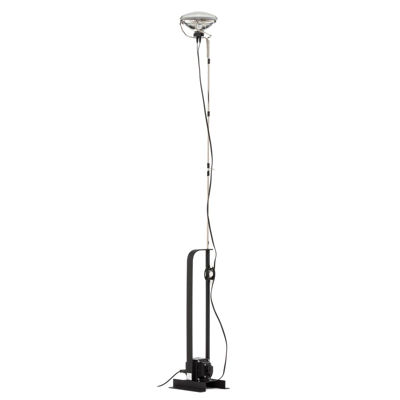 FLOS Toio riboto leidimo grindų lempa, juoda, metalas, 195 cm