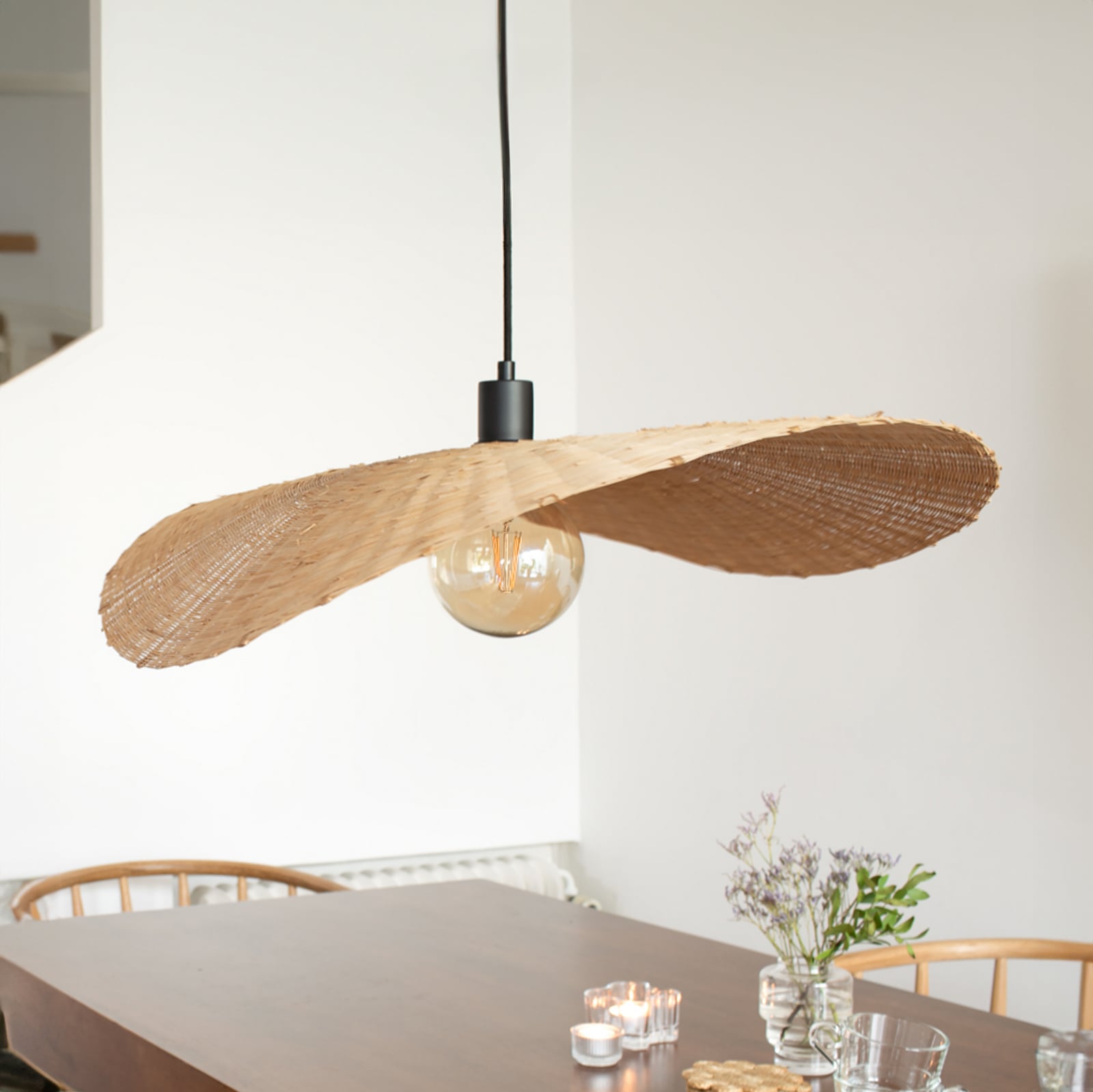 Hängelampe Rayo aus Bambus