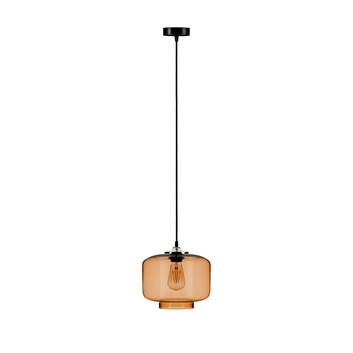Hanglamp Tube met glazen kap amber Ø 25cm