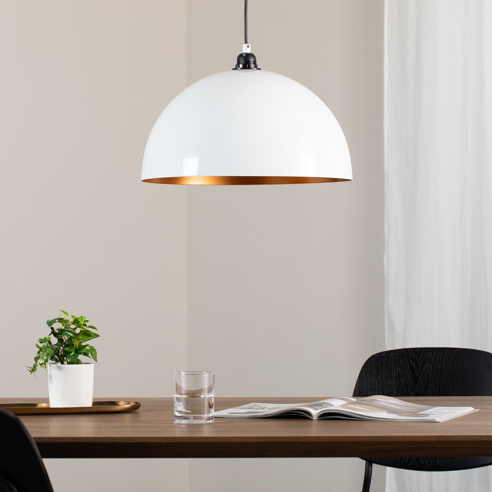 Berceste 232-S rippvalgusti Ø40cm valge/kuldne