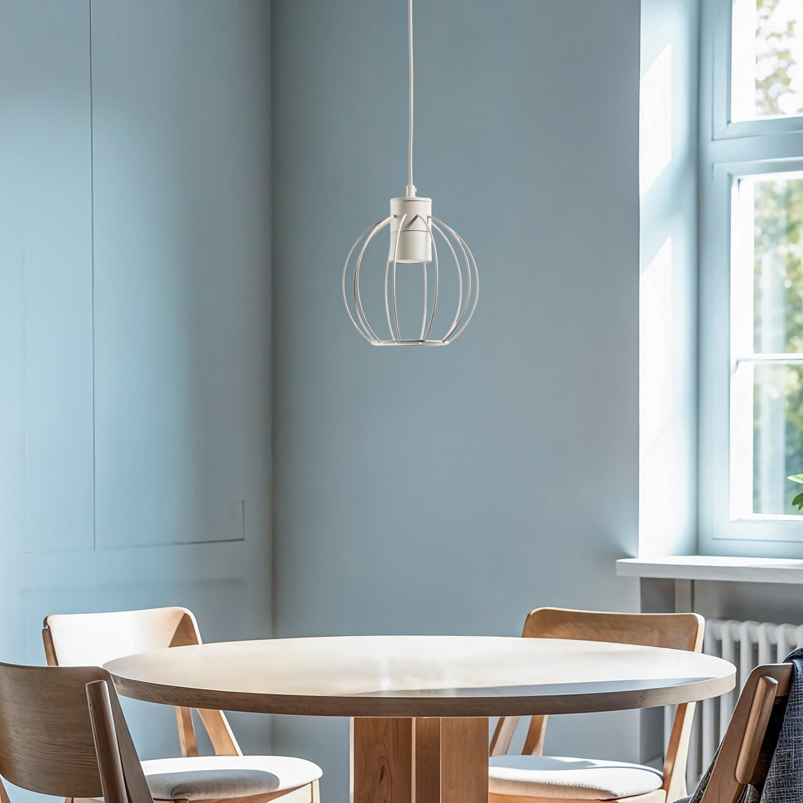 STARLIGHT hanging light, cream white, 1-bulb, Ø 18 cm, metal STARLIGHT hanging light, cream white, 1-bulb, Ø 18 cm, metal