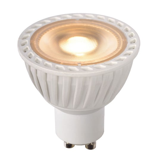 Refletor LED GU10 5W com luz fraca a quente, branco