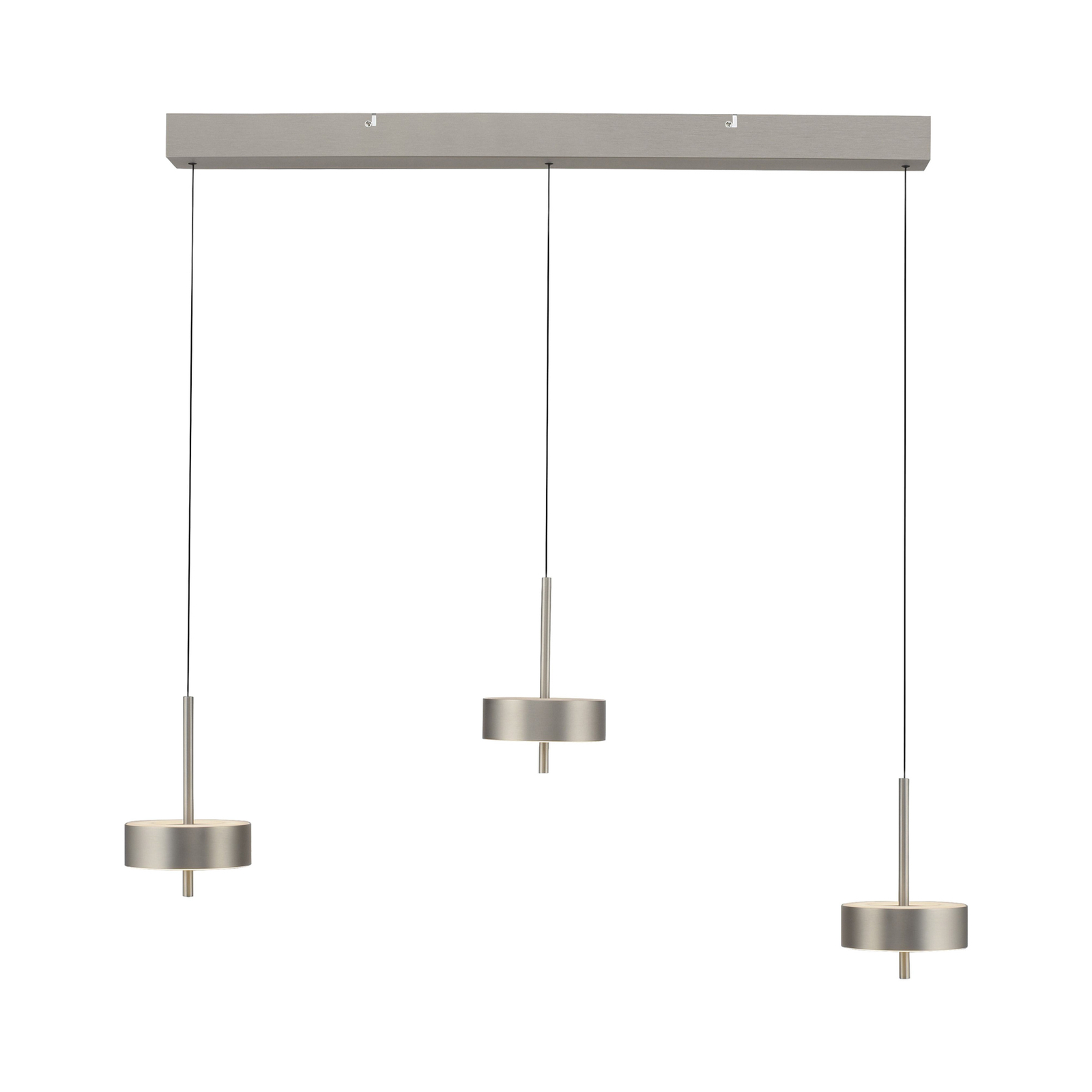 Paul Neuhaus Smart LED hanging light Q-Rotate, aluminium 3-light.