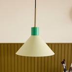 Hübsch Crayon pendant light, green/light green, iron, E27