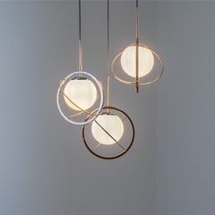 Lámpara colgante Cimona, dorado/negro perla, 3 luces