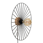 Yahel Nástenné Svietidlo Ø45 Black/Wood - Envostar