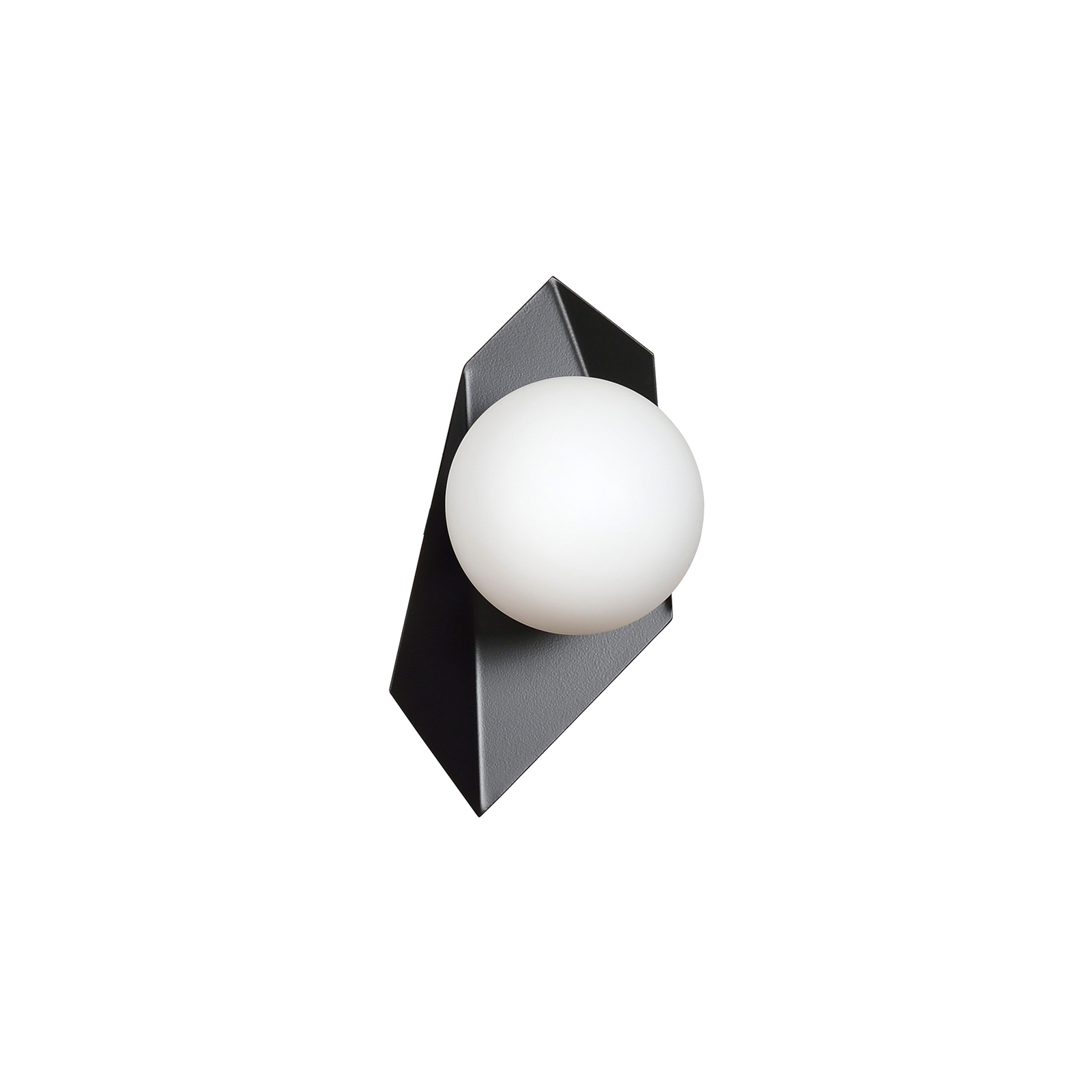 Shield wall light in black and white, one-bulb