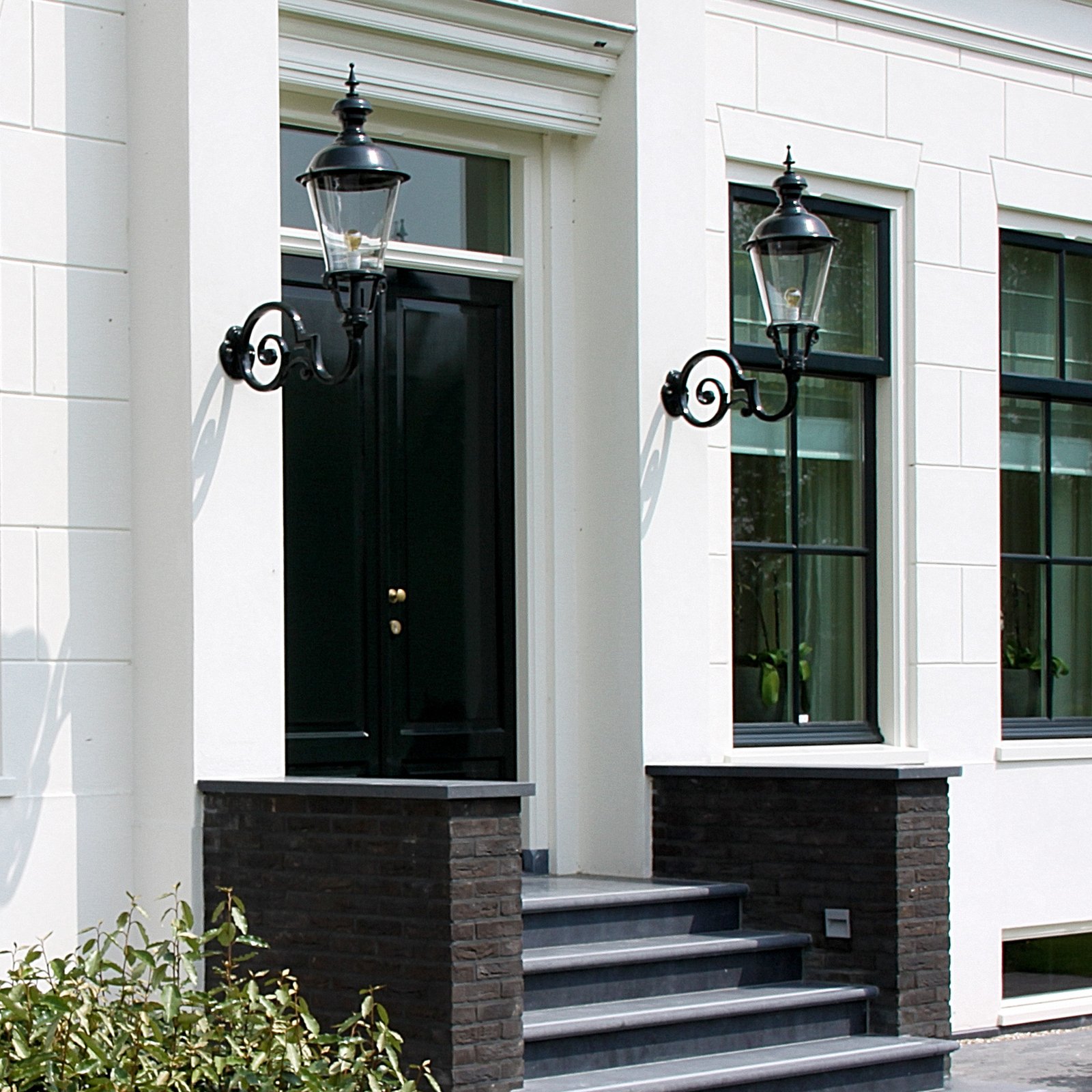 Amstel - Aplique de exterior, negro