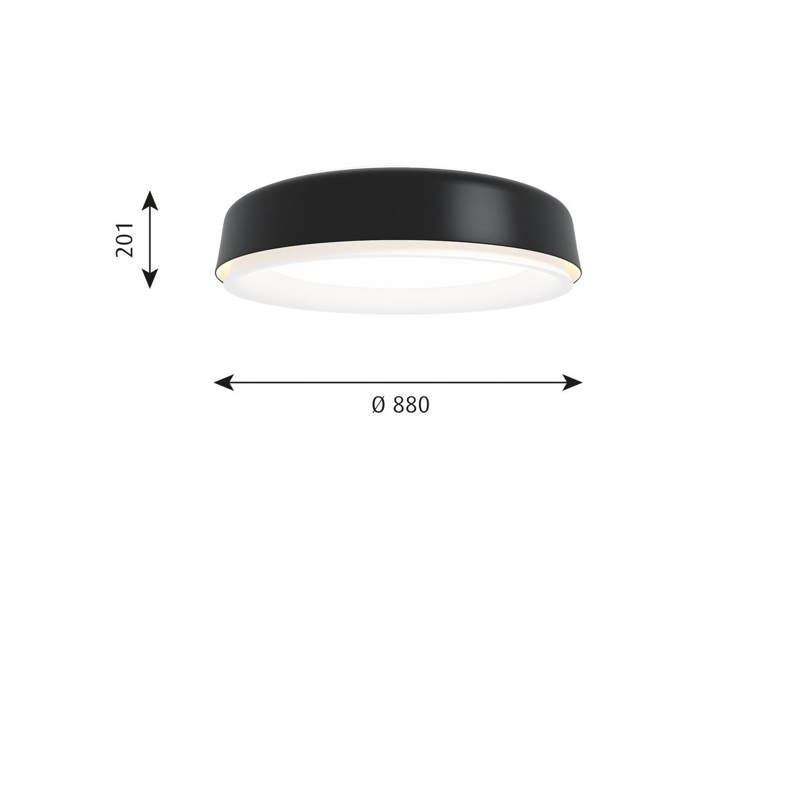 Louis Poulsen LP Grand plafonieră Ø 88 cm negru