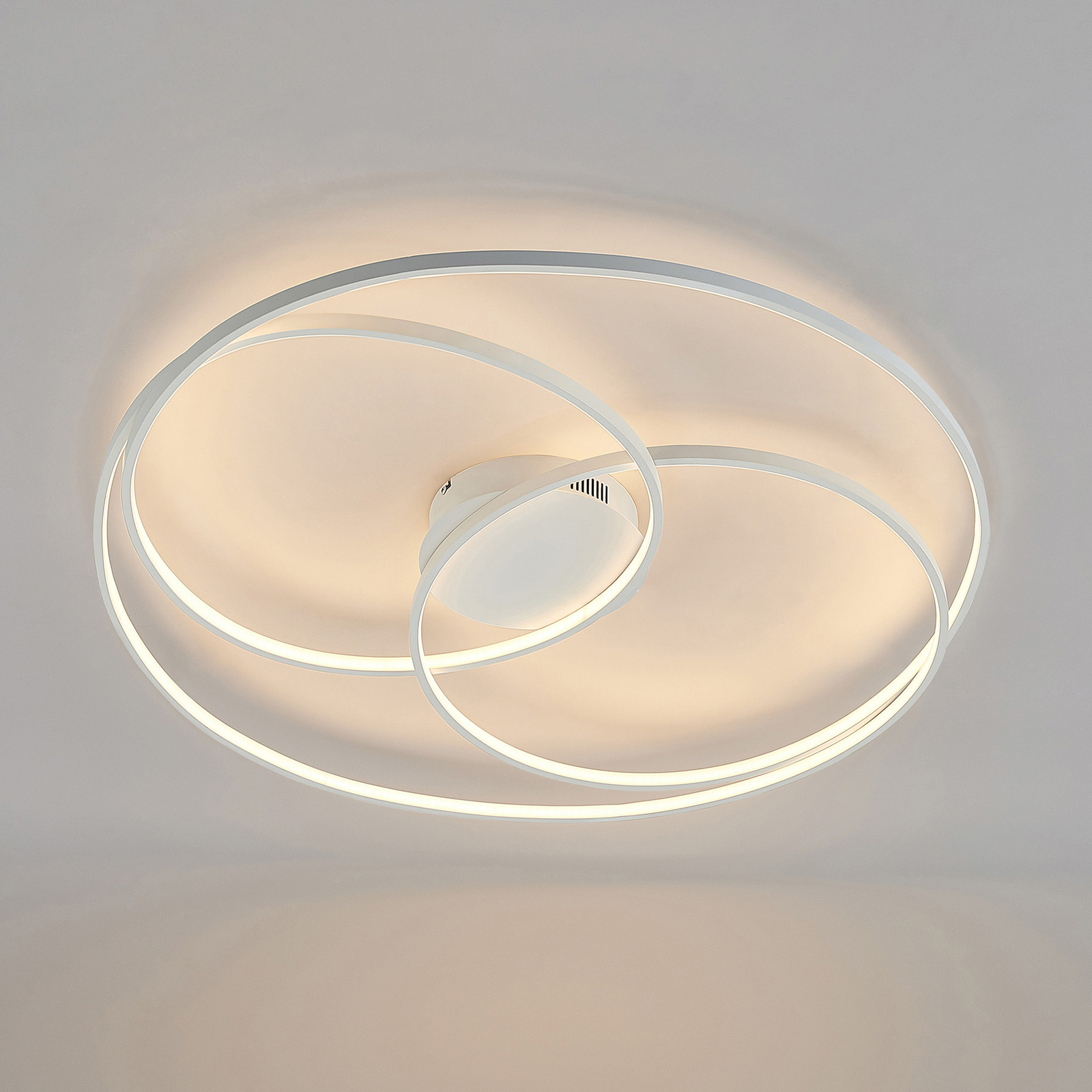 Lindby Kateryna lampa sufitowa LED biała Ø 80 cm