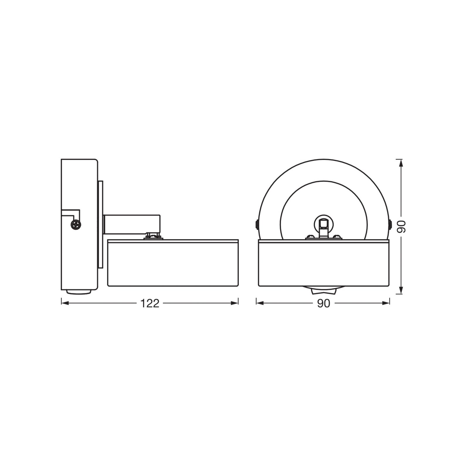OSRAM LED-Deckenstrahler PLUTO, schwarz, 1 Spot, 3.000 K