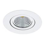 LED-downlight Saliceto rund fleksibel 4 000K hvit