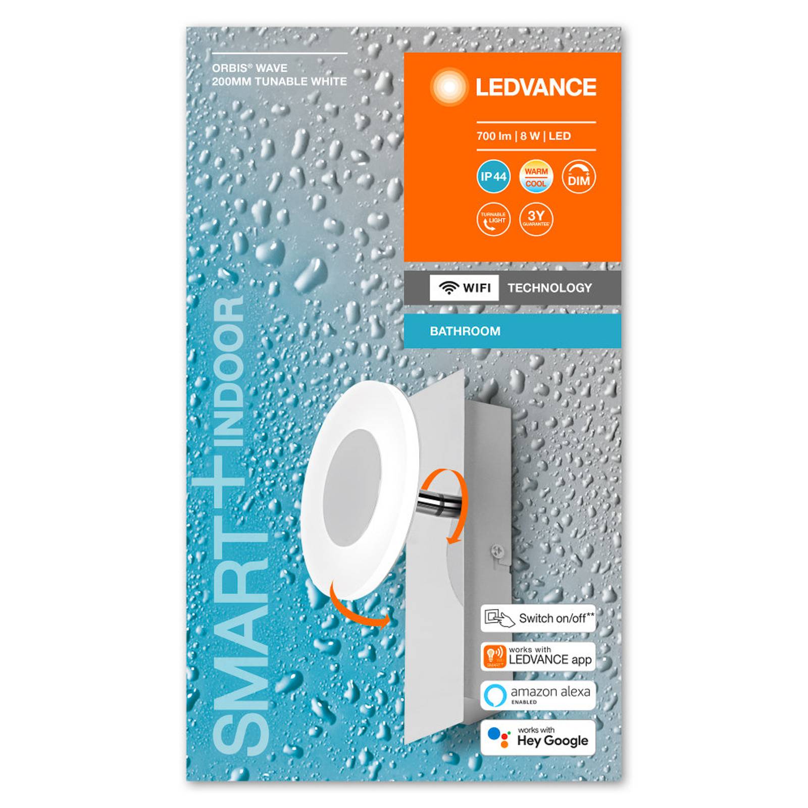 LEDVANCE SMART+ WiFi Orbis Wall Wave IP44 1-pkt.