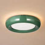 Lindby LED-laelamp Lennox, roheline, 3-astmeline hämardus, Ø 43 cm