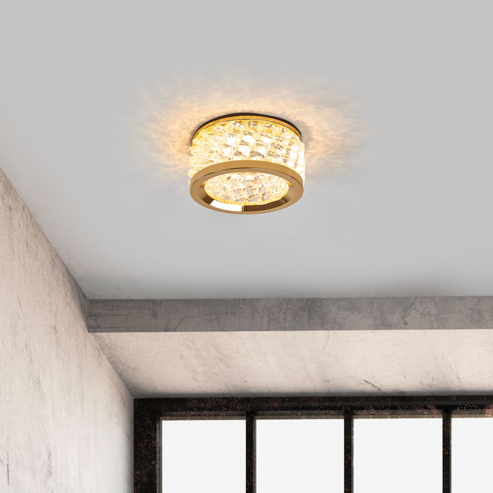 Iwen Built-In Light with Crystal Decoration Gold