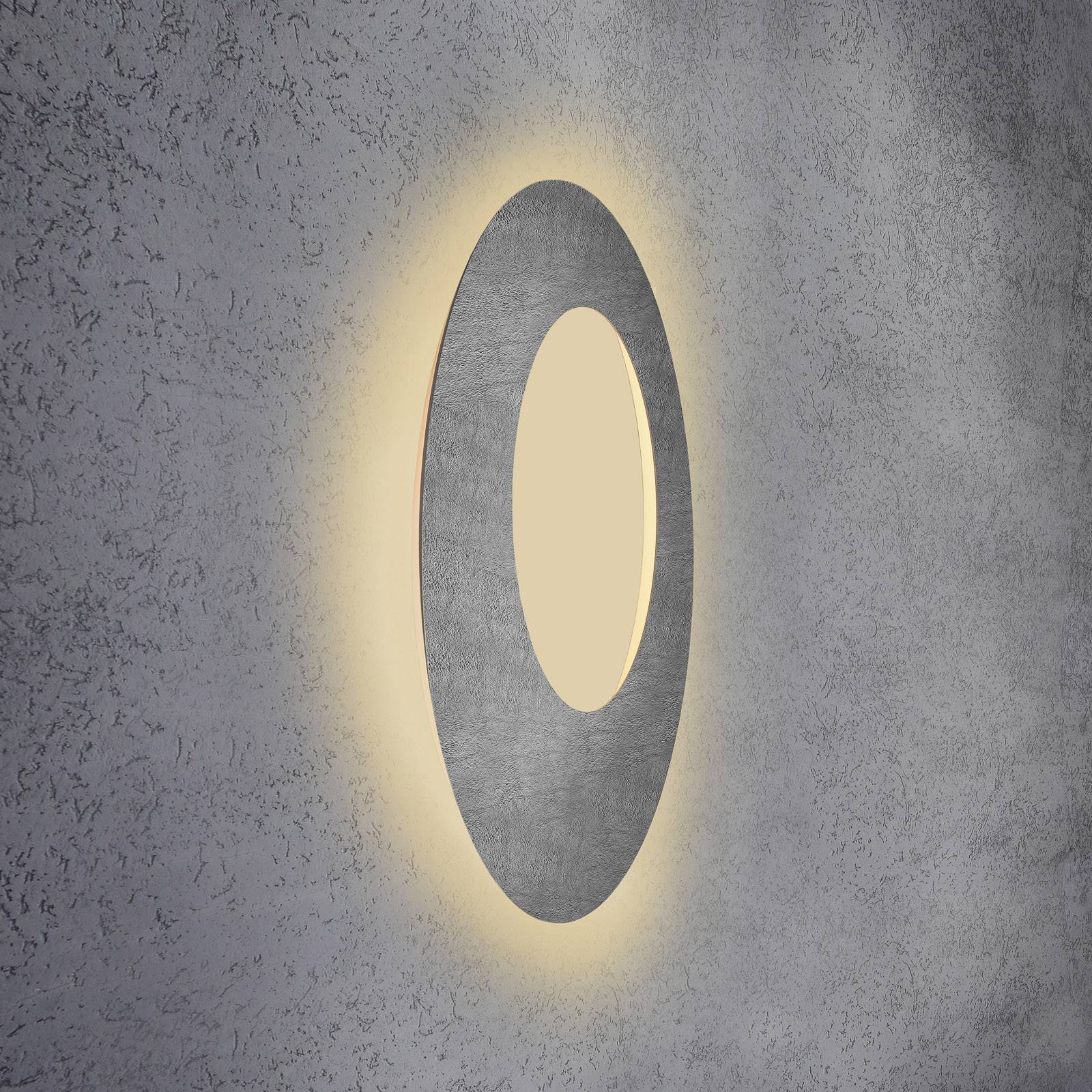 Escale Blade Open LED wandlamp, beton, Ø 79 cm