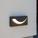 LED-Außenwandleuchte LUPS, dunkelgrau, Breite 23 cm, IP54