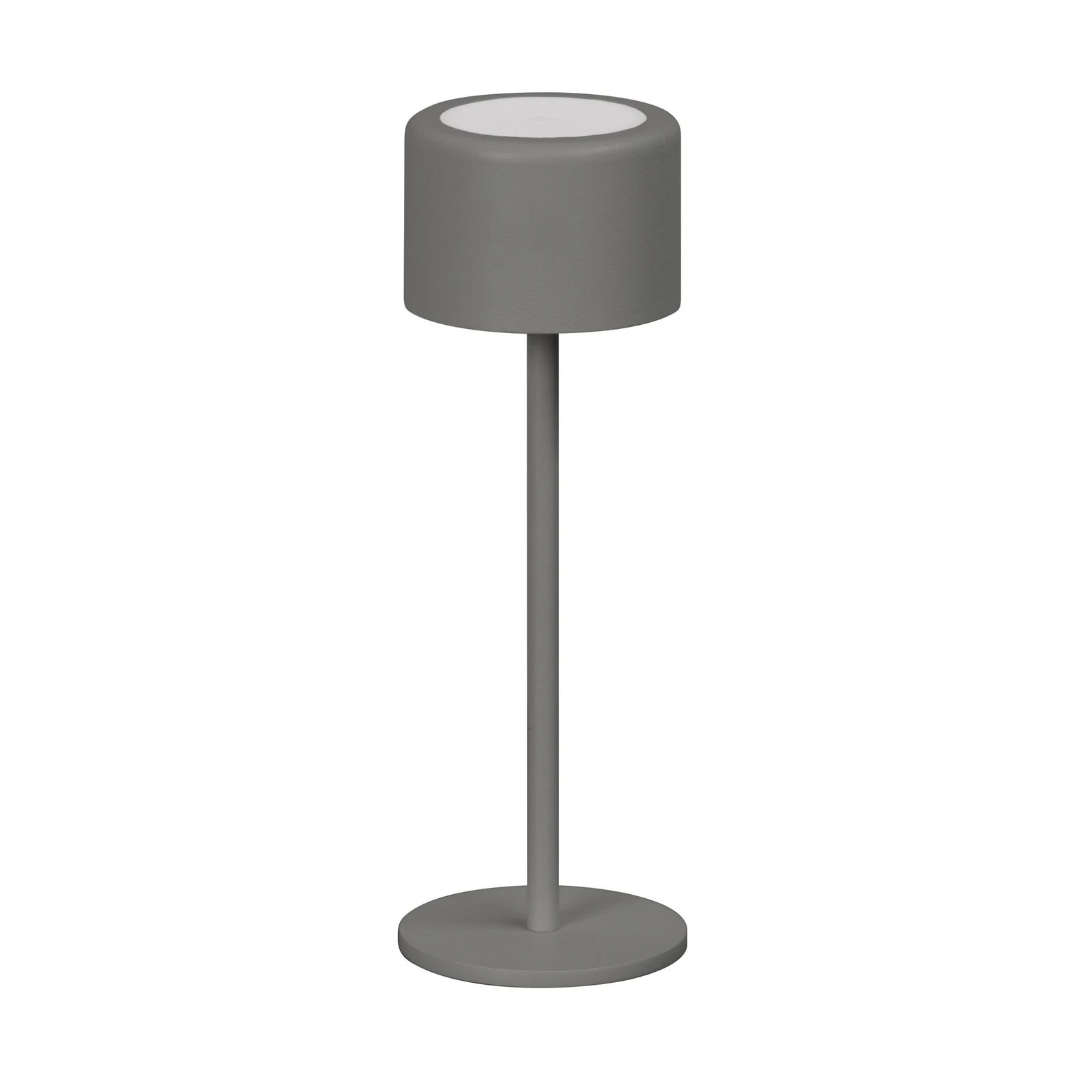 Candeeiro de mesa LED recarregável Juna, cinzento areia Altura 25 cm Metal, IP54