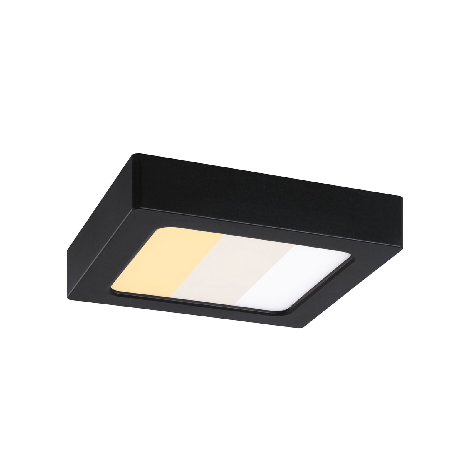 Paulmann LED-panel Abia 2, dolžina 17 cm, črn, CCT, plastika