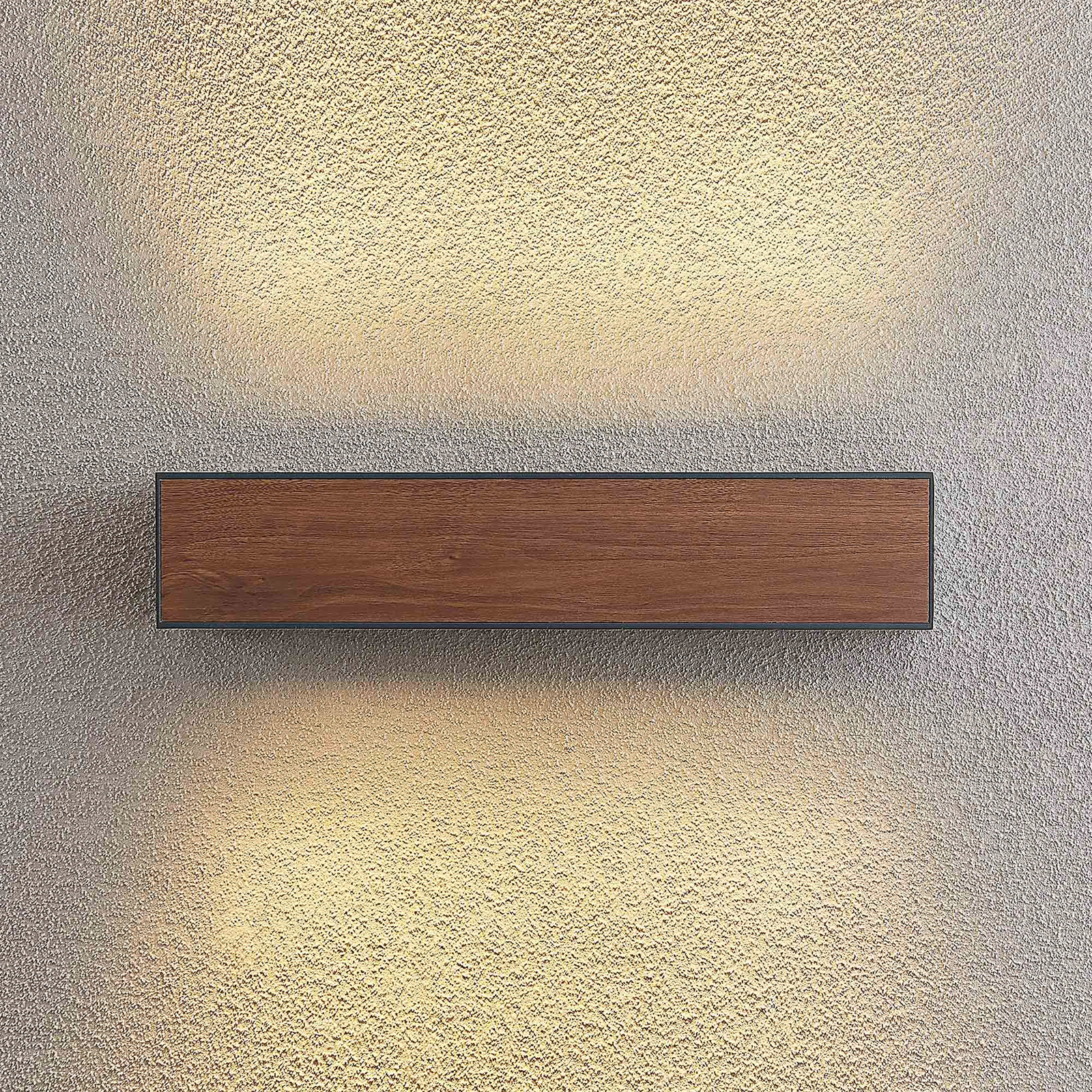 Arcchio Miraz LED outdoor wall light, wood look