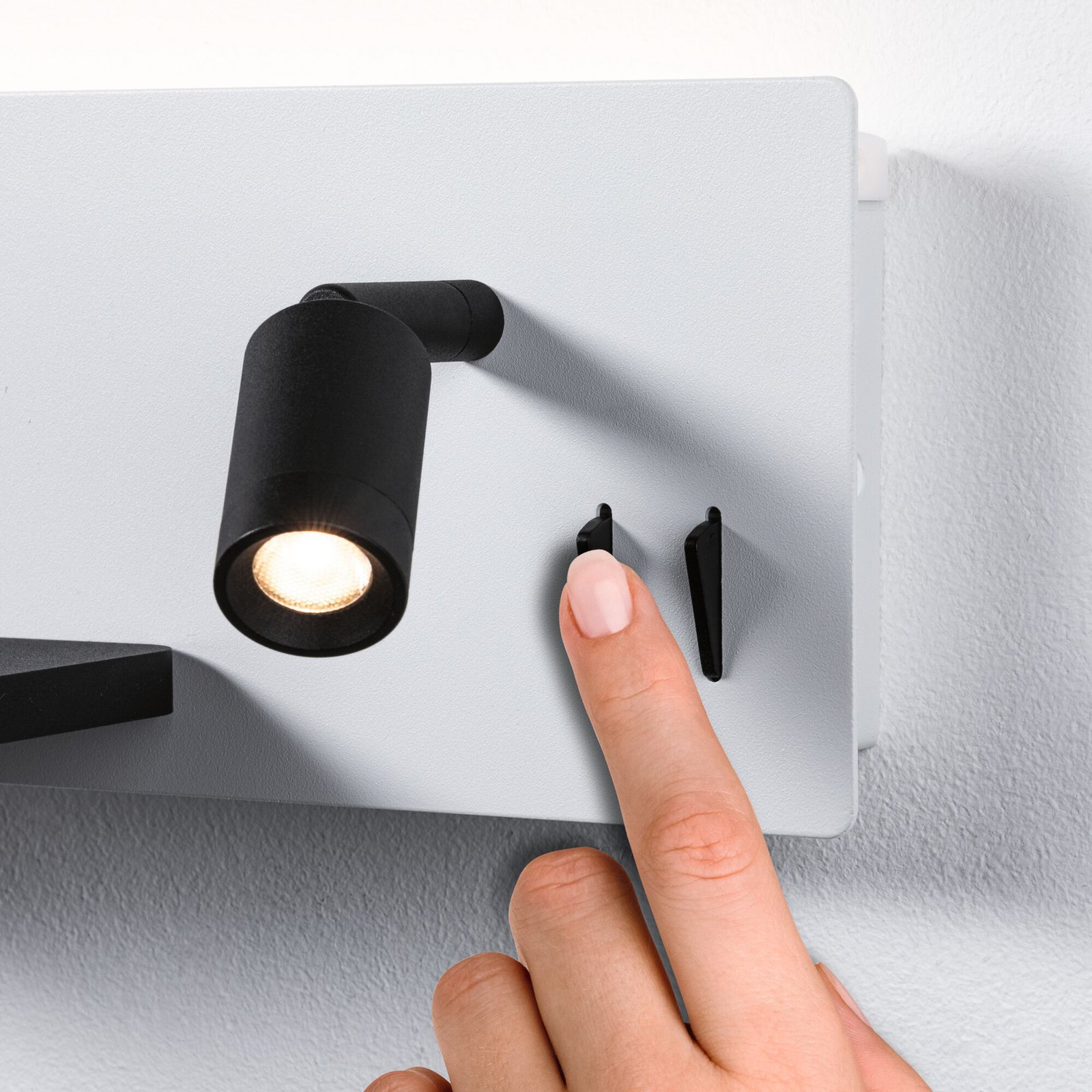Serra LED Wandleuchte USB C Dim. Right Side Matt Weiß/Matt Schwarz - Paulmann