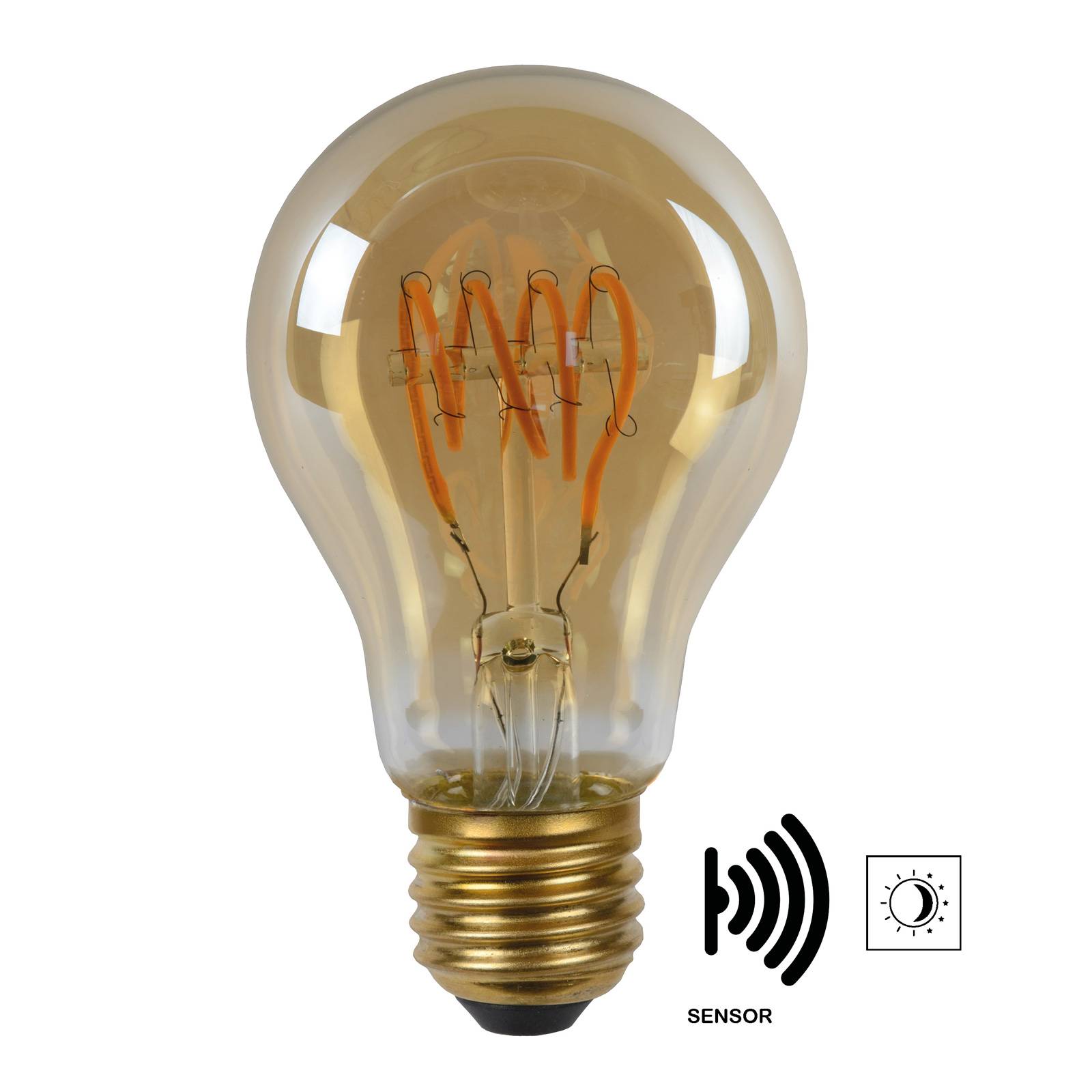 jaloezie documentaire Atlas LED lamp E27 A60 4W 2.200K amber dag/nachtsensor | Lampen24.be