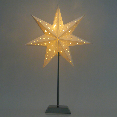 Zevenpuntige LED papieren ster Whitemas