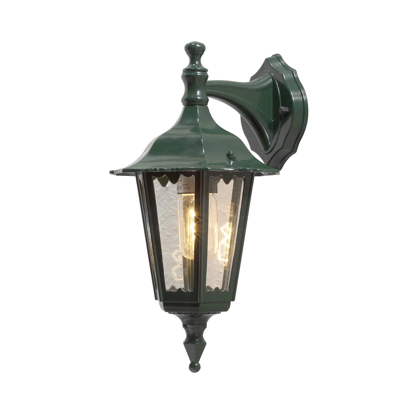 Firenze kültéri fali lámpa, lógó, 36cm, zöld