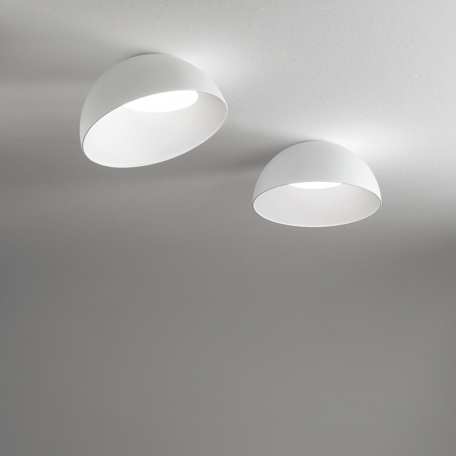 Ideal Lux LED ceiling light Corolla-2, white, metal, Ø 35 cm