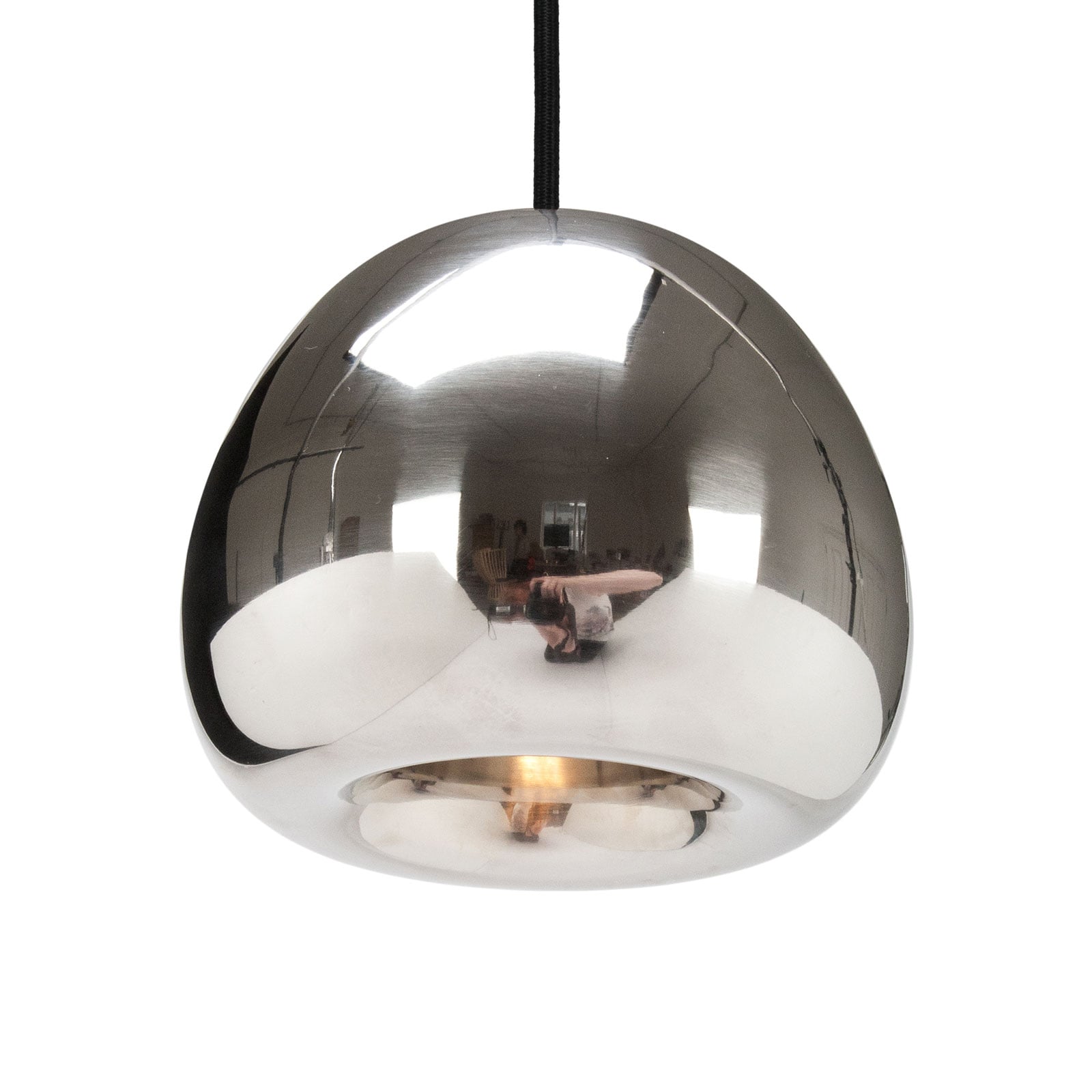 Tom Dixon Void mini pendant lamp Ø 15.5 cm steel, for Living / Dining Room, metal, G9, 33 W, energy efficiency: A++, H: 12 cm