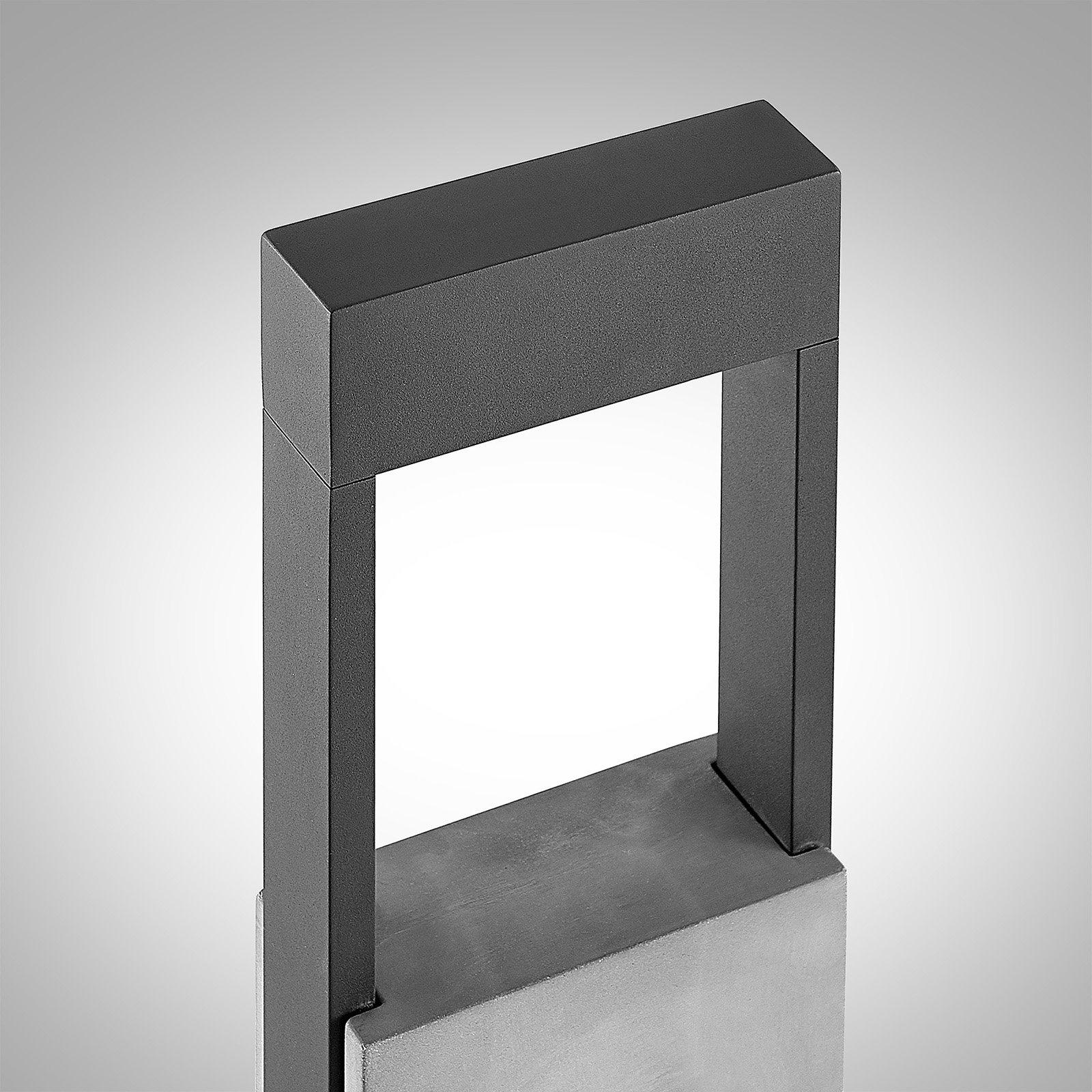 Lucande Tekiro LED sokkellamp, beton, 45 cm