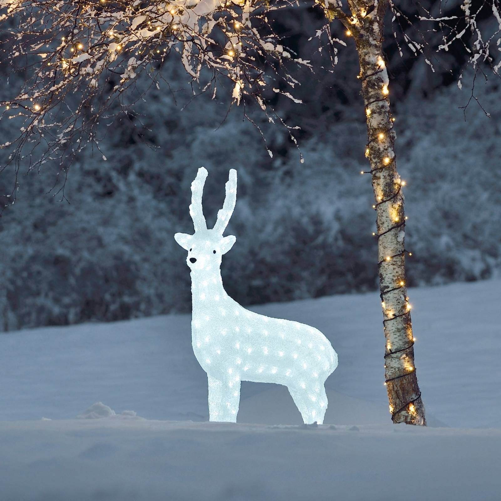 Stojący renifer - lampa dekoracja zewnętrzna LED