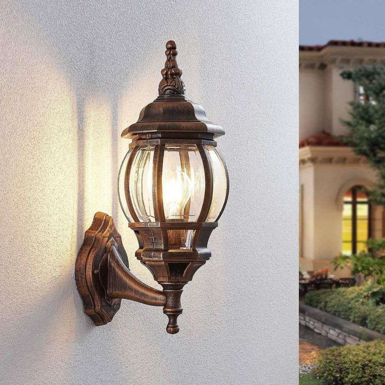 Nadesha Outdoor Wall Lamp Brushed Gold - Lindby