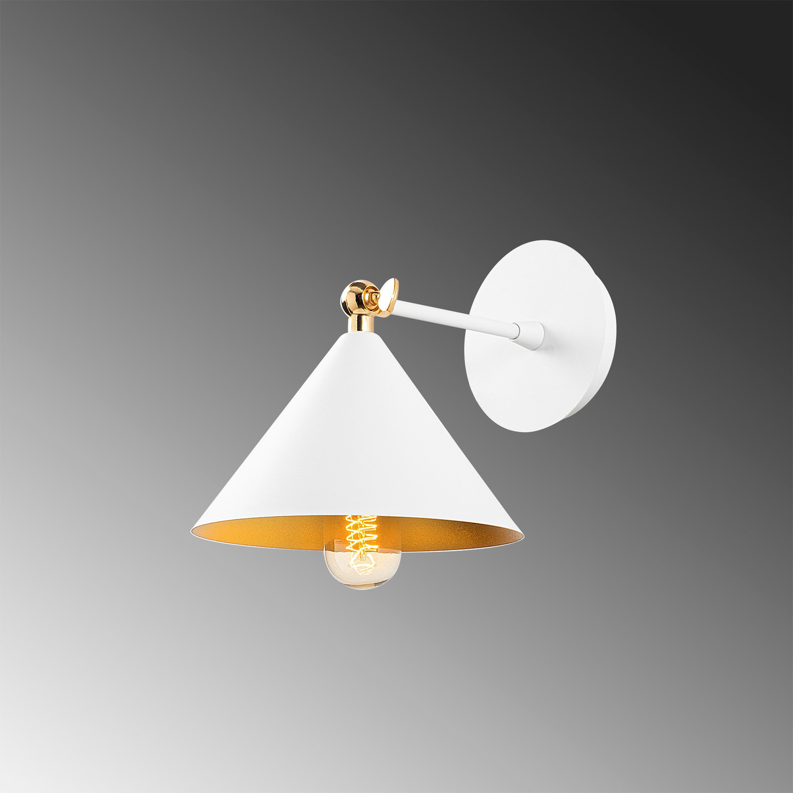 Zidna lampa Berceste 185-A bijela/zlatna